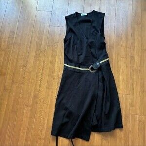 Liu Jo Liujo black sleeveless dress with gold belt - size 42 or Size US6